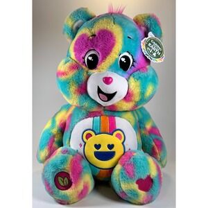 Care Bears Good Vibes 24" Jumbo Plush Rainbow Beary Besties Tie Dye NEW IN BOX